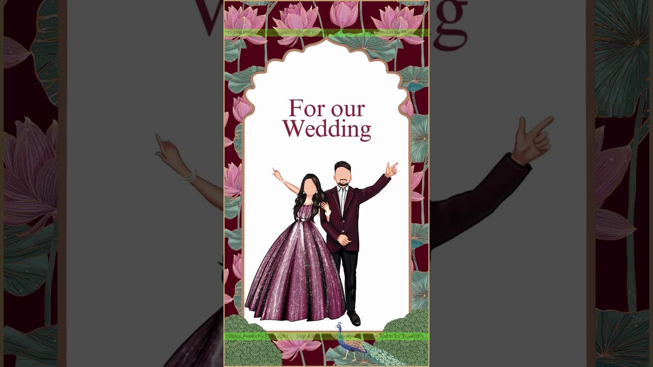 Save the date Beautiful invitation (SKU Code: DW028)