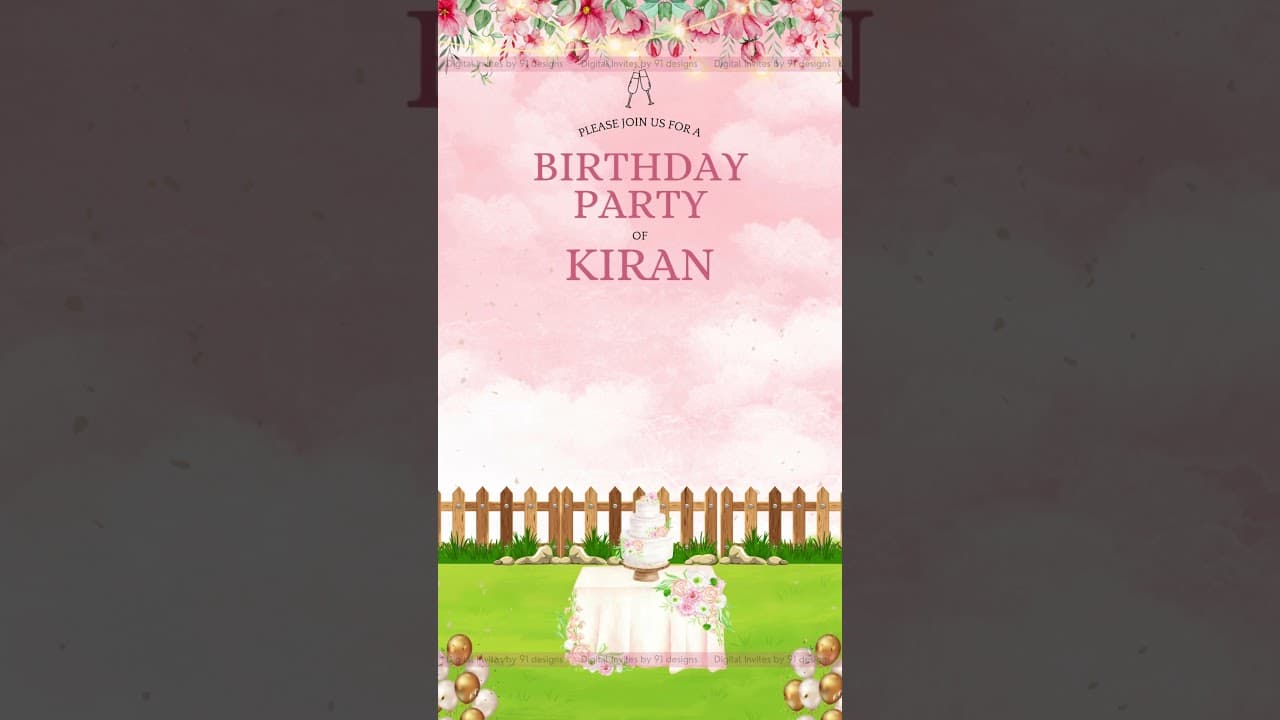 Beautiful Birthday Invitation Cards ( SKU Code: DBC011)