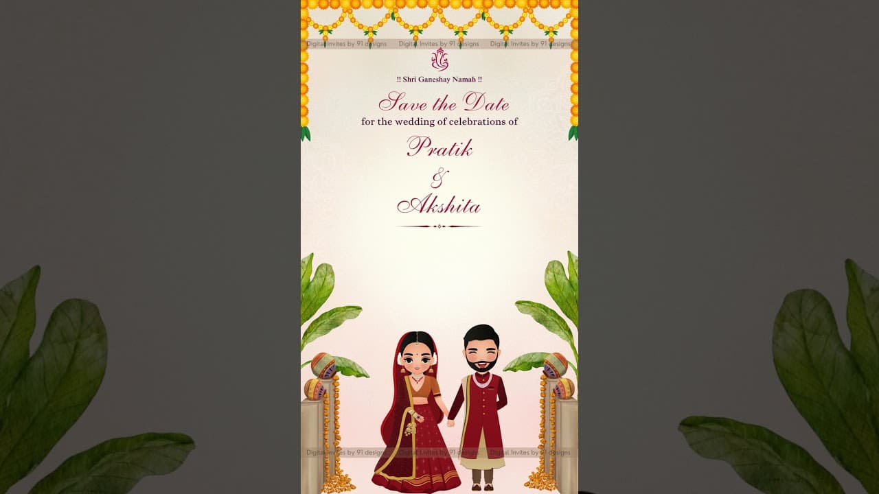 Beautiful wedding invitation for your special day (SKU Code: DSTD015)