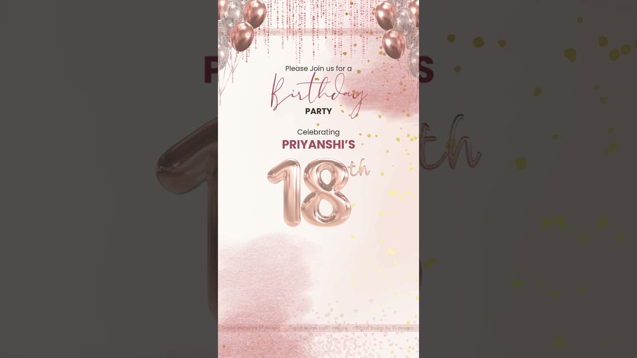 Beautiful Birthday Invitation Cards ( SKU Code: DBC007)