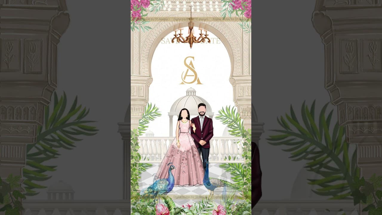 Save the date Beautiful invitation (SKU Code: DSTD018)