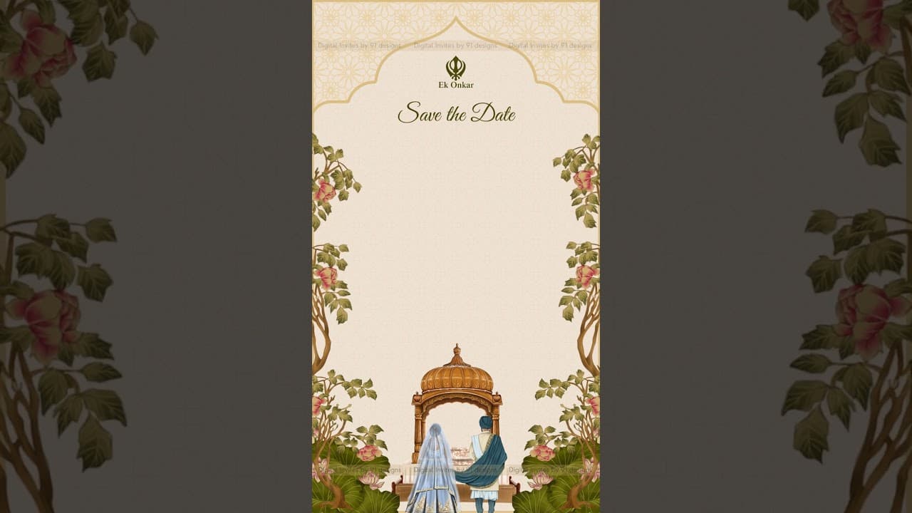 Stunning digital invitation for wedding (SKU Code: DSTD014)