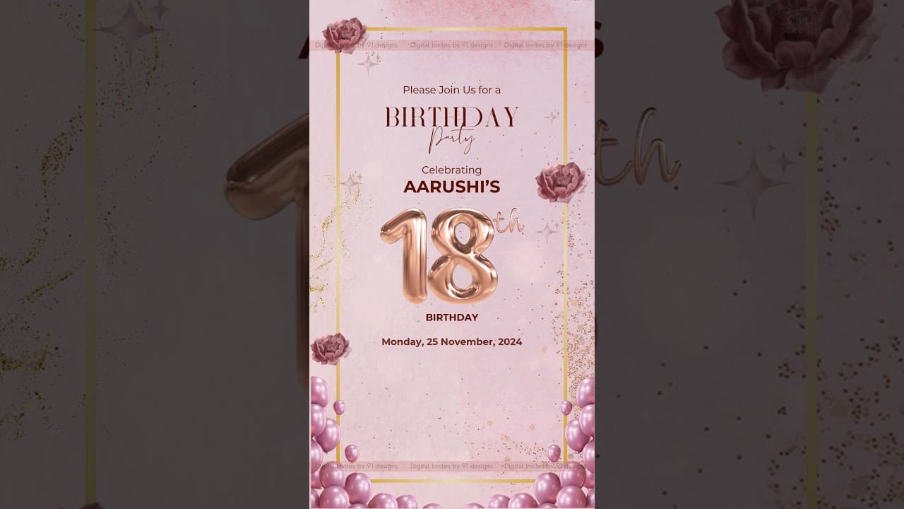Beautiful Birthday Invitation Cards ( SKU Code: DBC006)