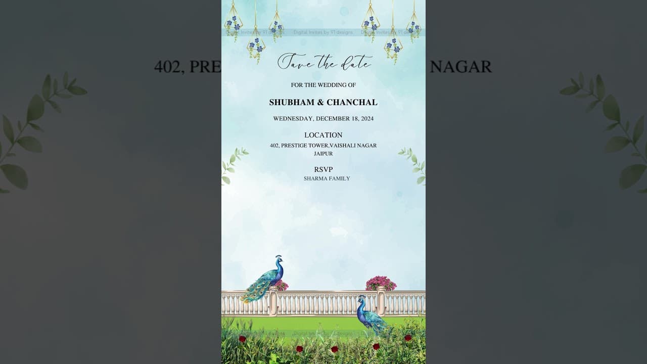 Save the date Beautiful invitation (SKU Code: DSTD010)