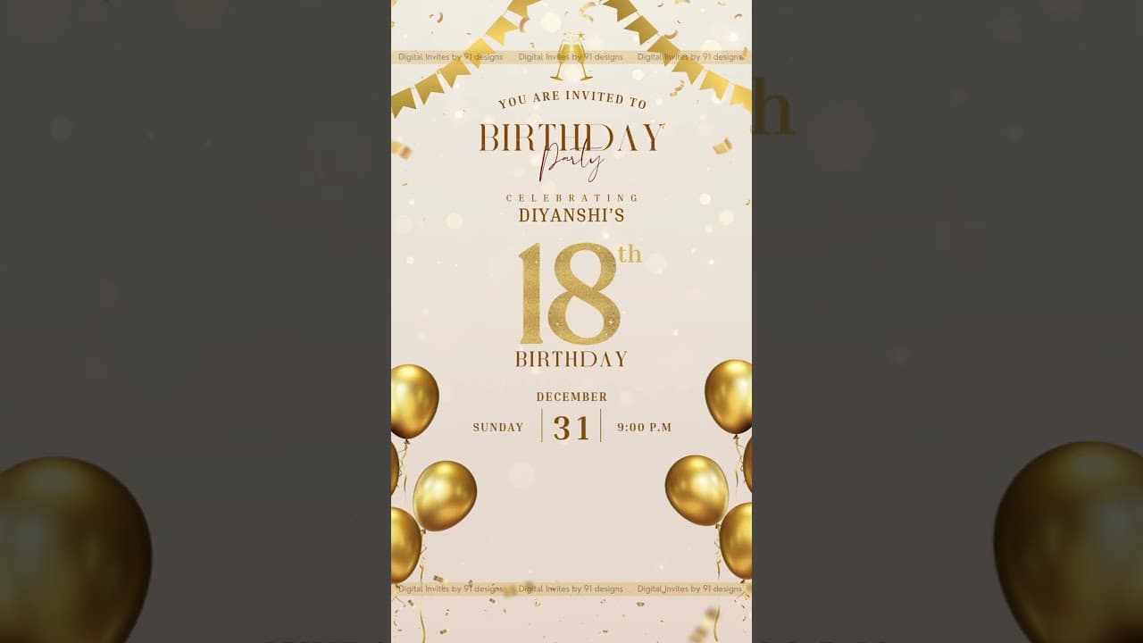 Beautiful Birthday Invitation Cards ( SKU Code: DBC008)