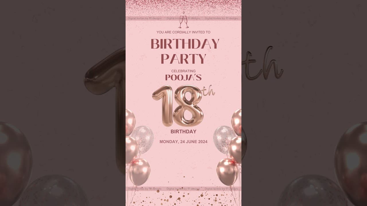 Beautiful Birthday Invitation Cards (SKU Code: DBC010)