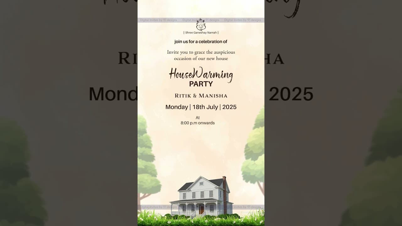 House warming invitation (SKU Code: DHW016)