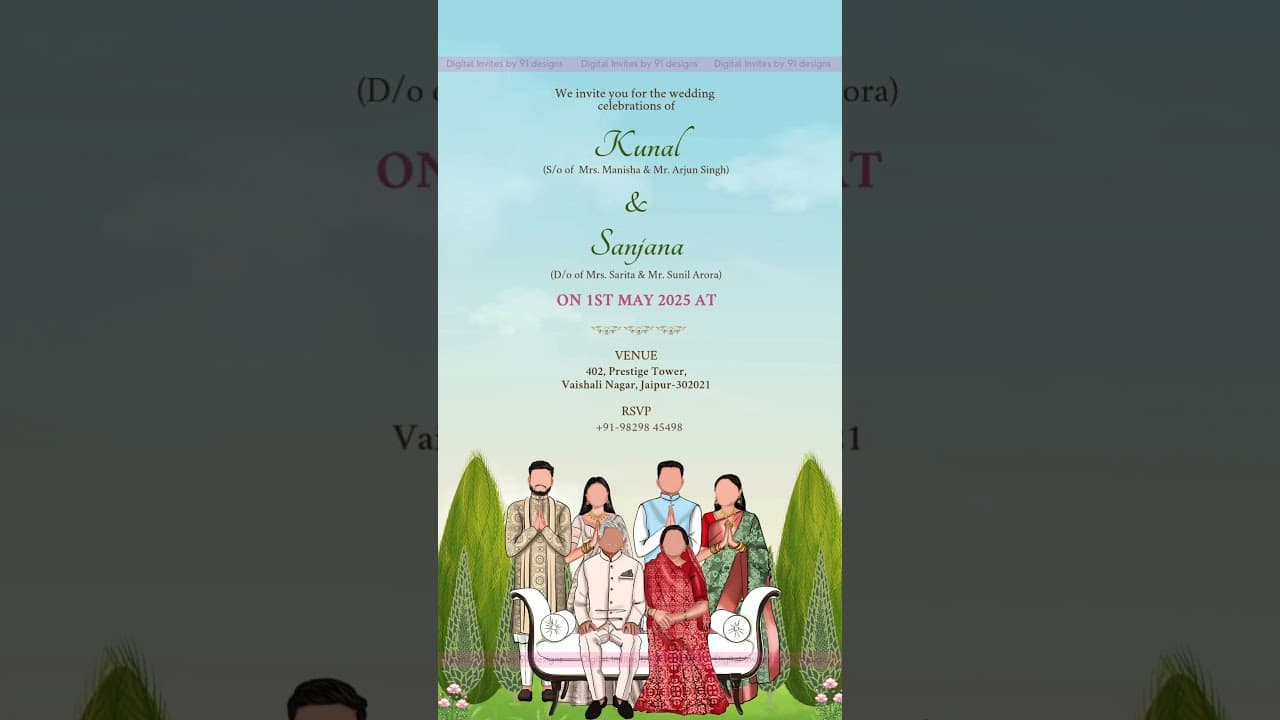 Wedding Invitation card (SKU Code: DWC025)