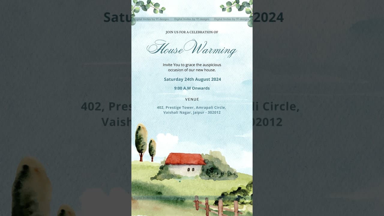Stunning House warming invitation (SKU Code: DHW007)
