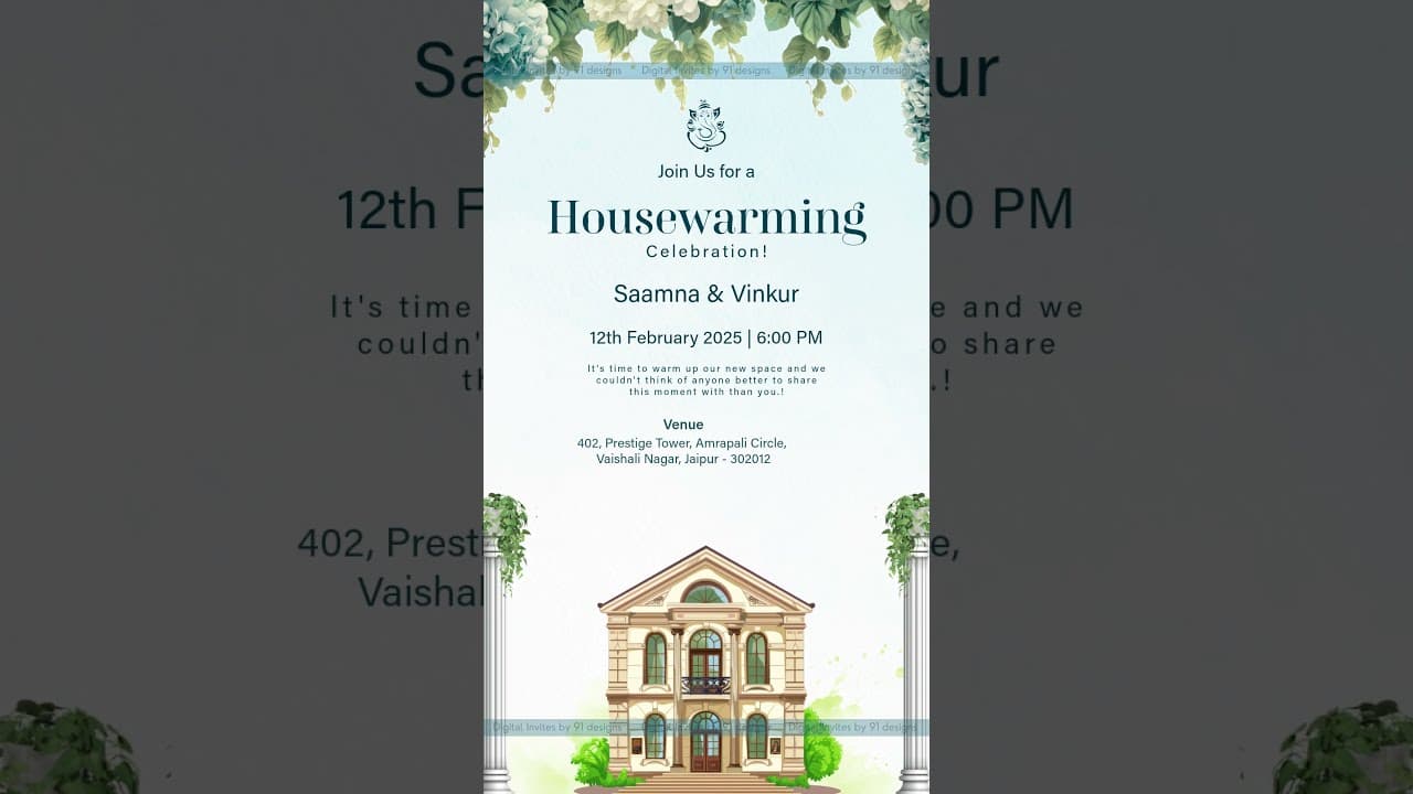 House warming invitation (SKU Code: DHW013)