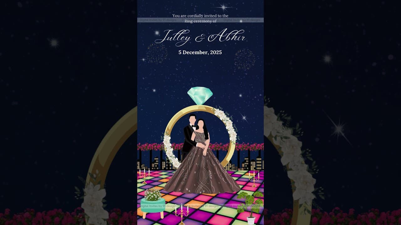 ENGAGEMENT INVITATION CARD DEC007
