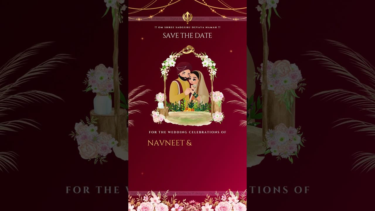 Save the date wedding invitation (SKU Code: DSTD009)