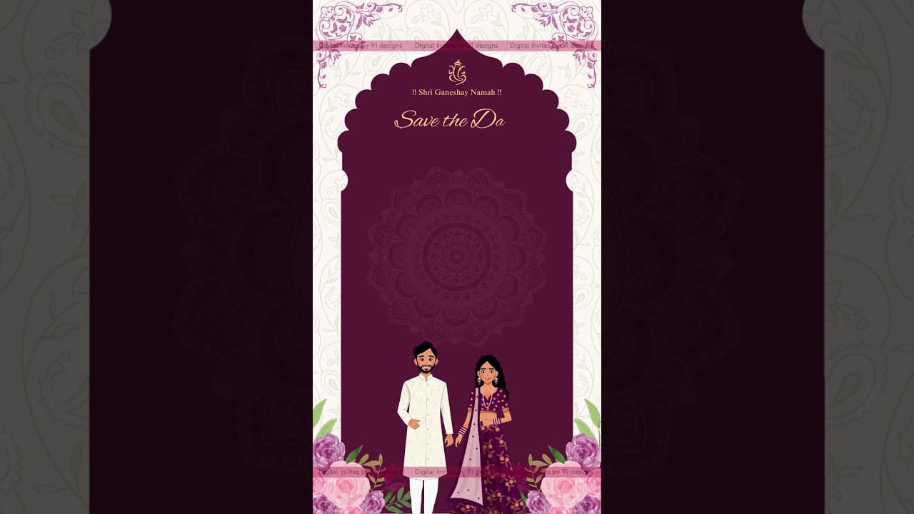 Save the date digital invitation (SKU Code: DSTD017)