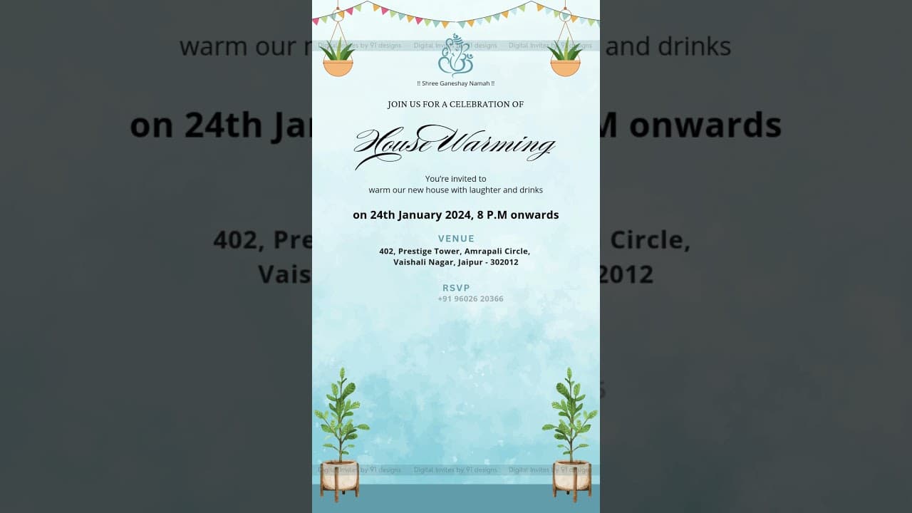 House warming invitation (DHW009)