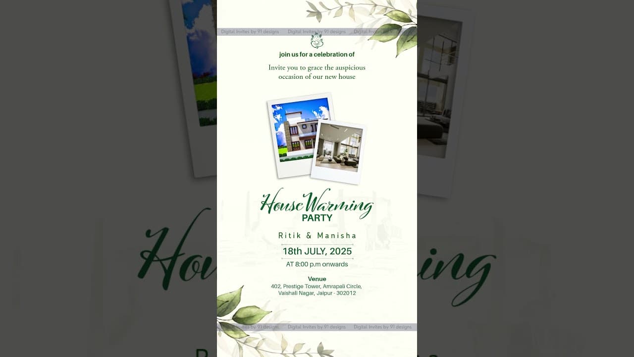 House warming invitation (SKU Code: DHW014)