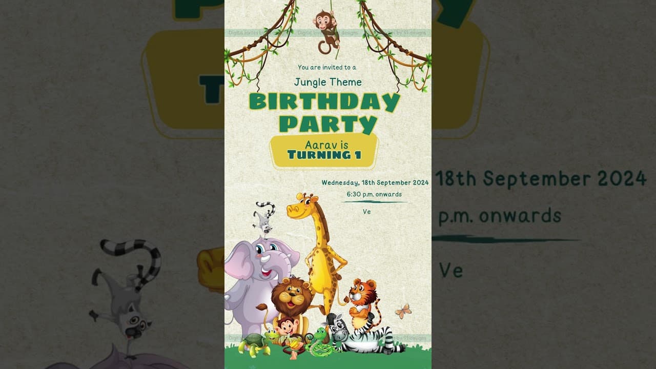 Beautiful Birthday Invitation Cards ( SKU Code: DBC012)