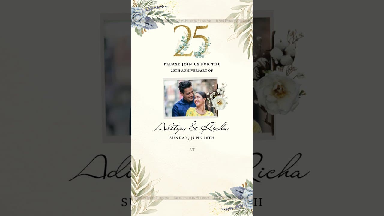 25th Anniversary invitation (SKU Code: DAC001)