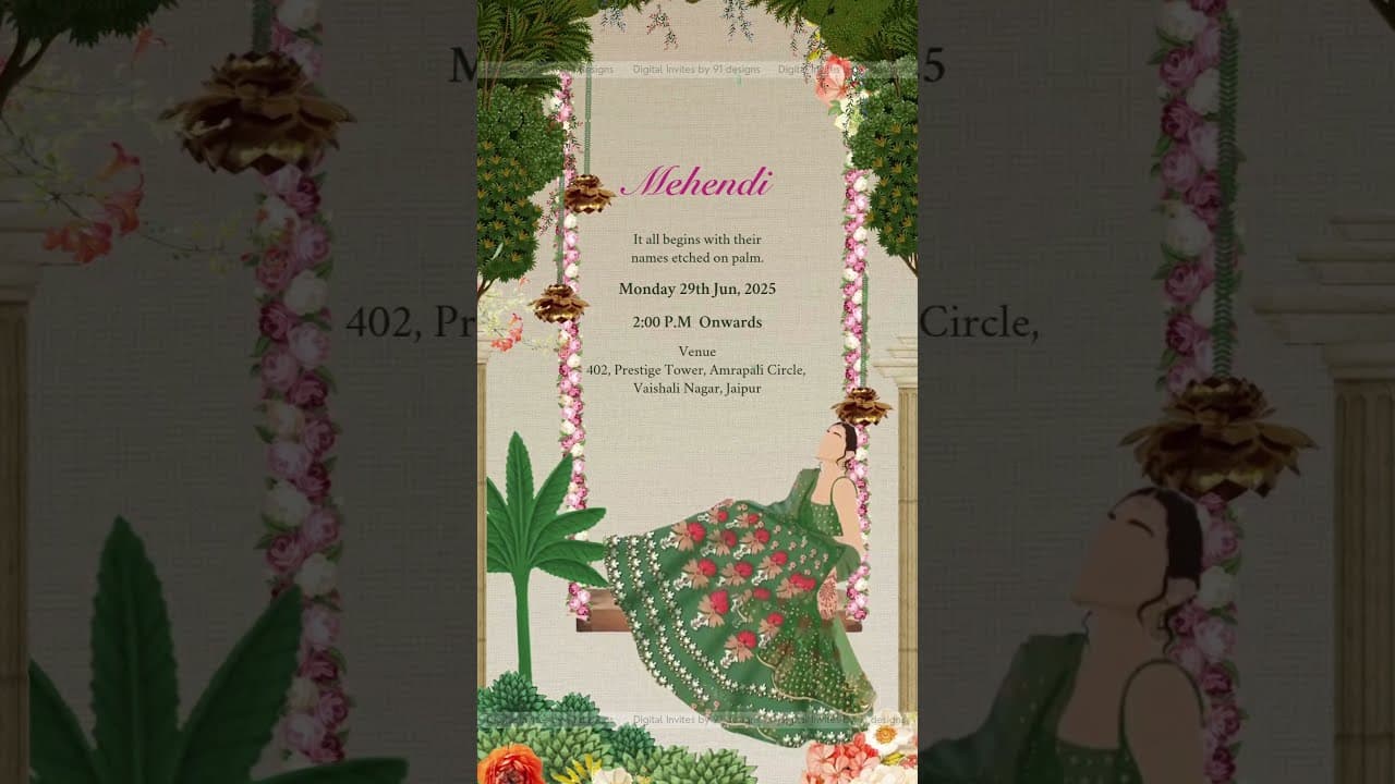 Wedding invitation (DWC013) #partyplanning #digitalinvite #wedding