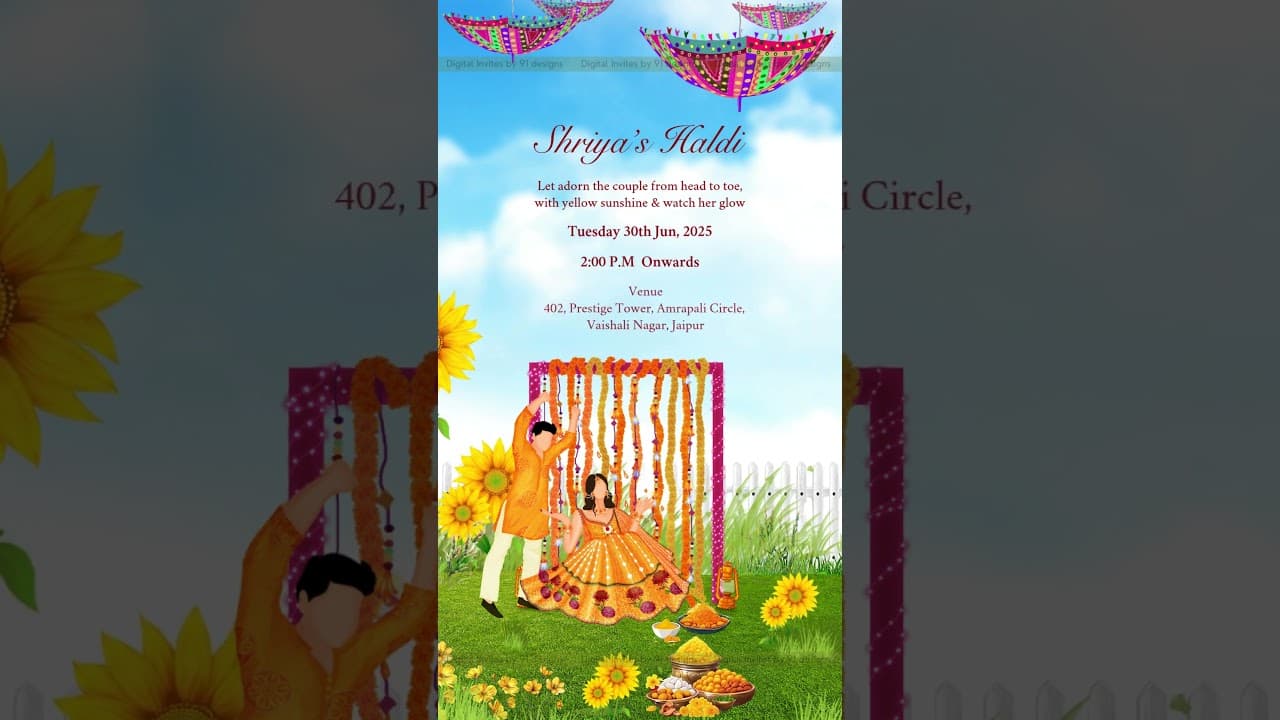 Wedding invitation (DWC021) #partyplanning #digitalinvite #wedding