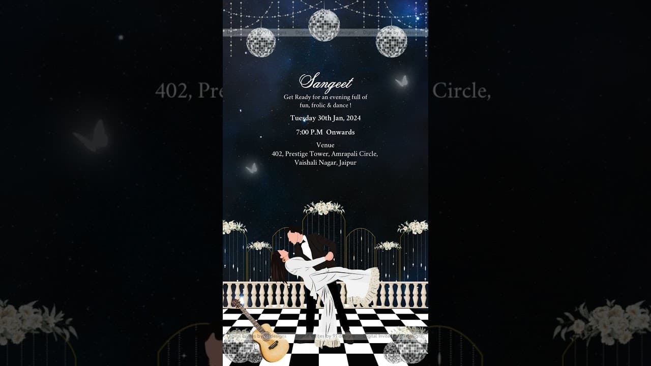 Wedding invitation (DWC008) #partyplanning #digitalinvite #wedding