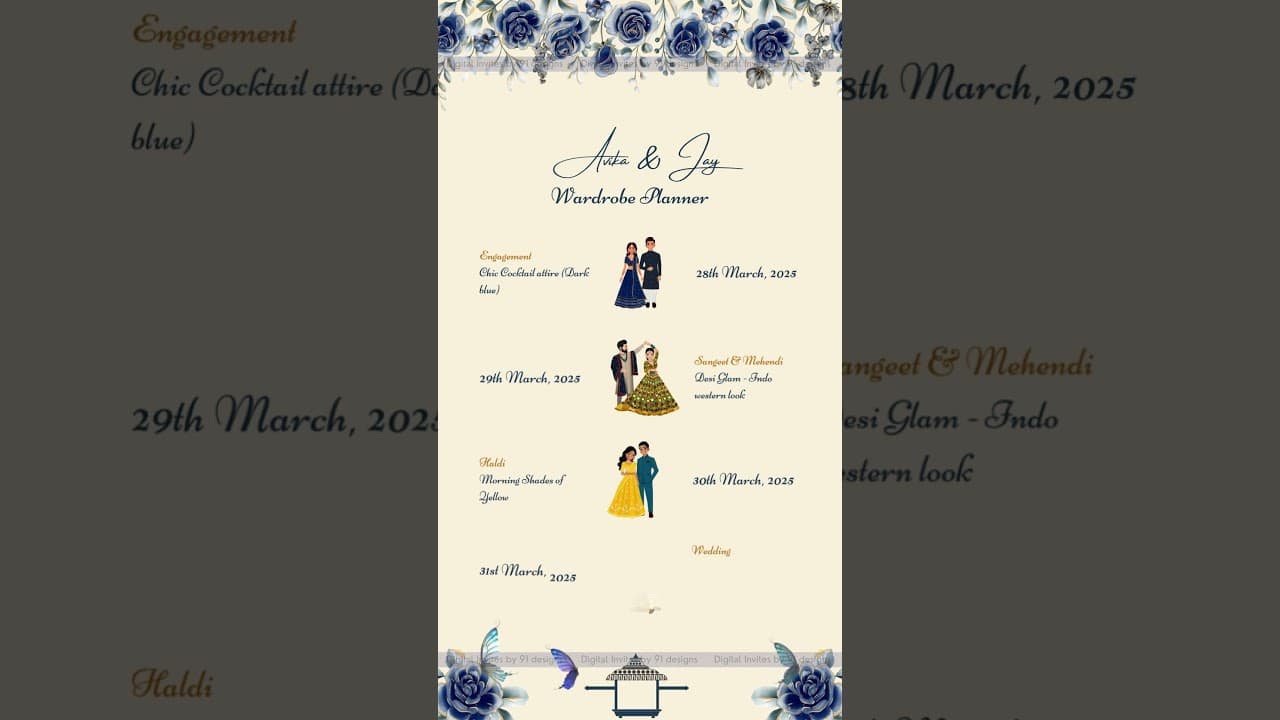 Save the date Beautiful invitation (SKU Code: DW022)