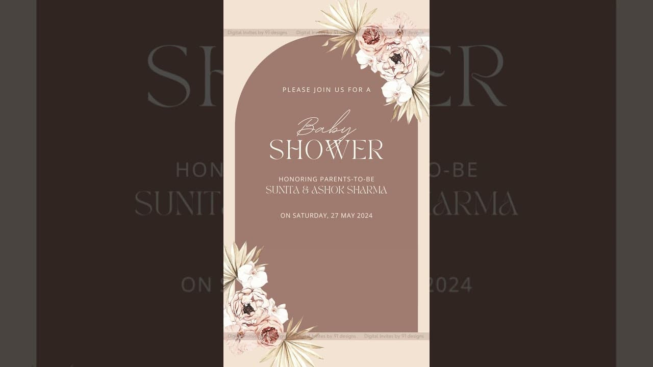 Baby shower digital invitation card (SKU Code: DBS012)