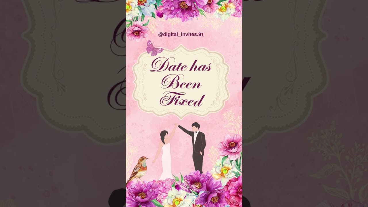 Save the date Beautiful invitation (SKU Code: DW005)