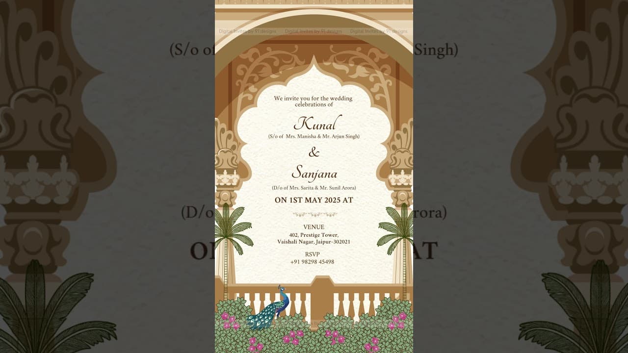 Wedding Invitation card (SKU Code: DWC024)