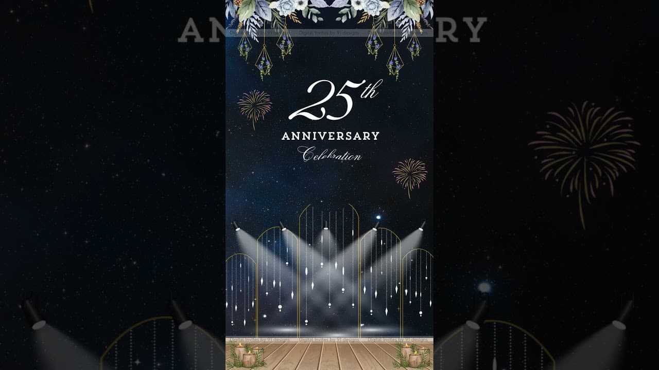 25th Anniversary invitation (SKU Code: DAC003)