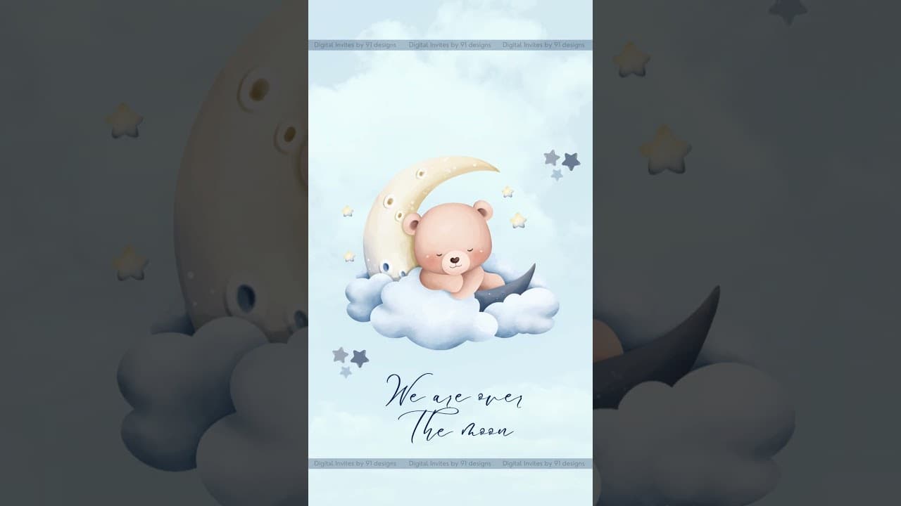 Baby shower digital invitation card (SKU Code: DBS019)