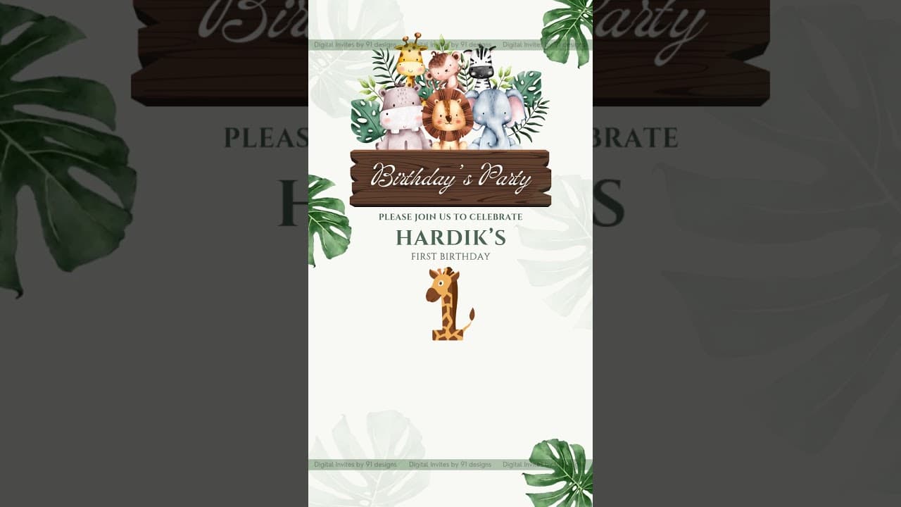 Beautiful Birthday Invitation Cards ( SKU Code: DBC003)