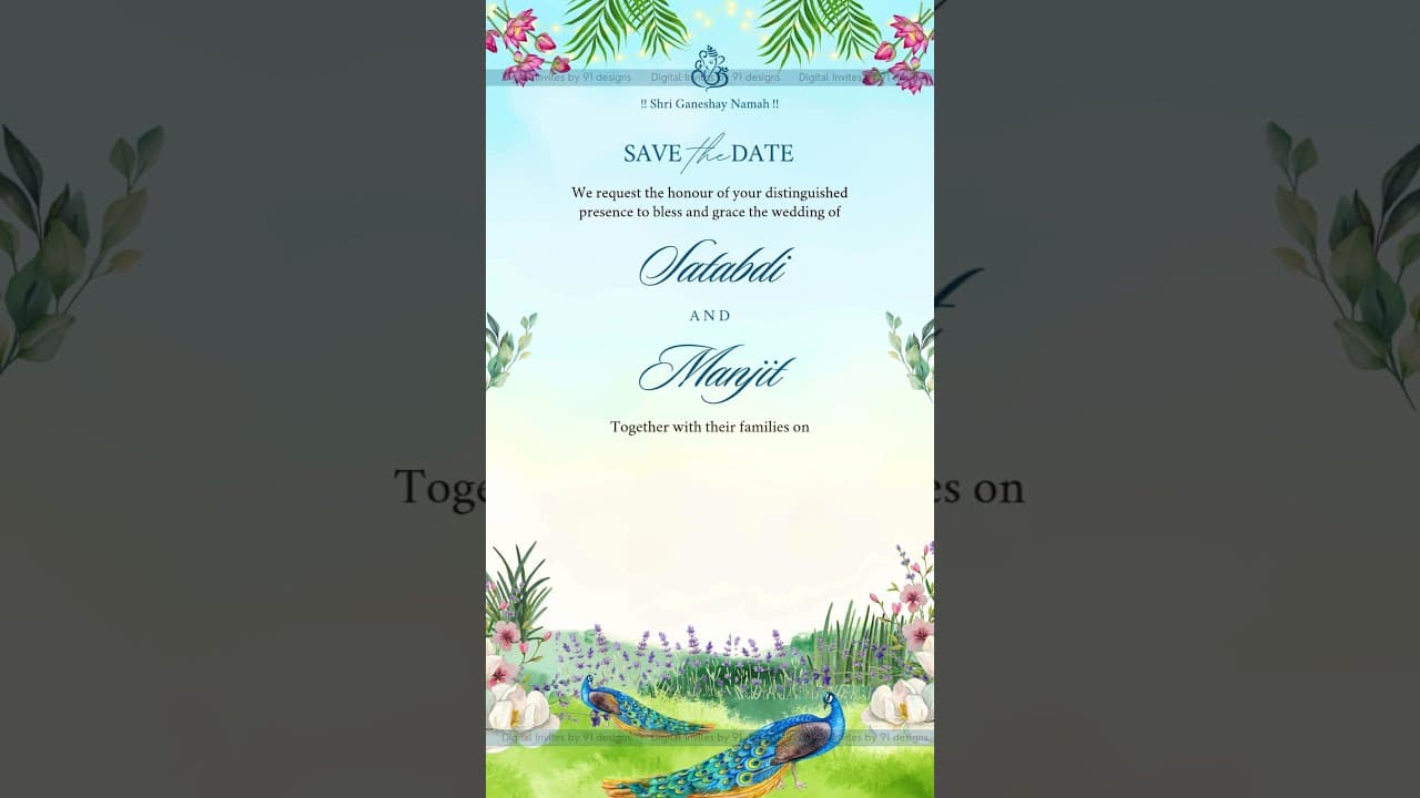 ENGAGEMENT INVITATION CARD DSTD012