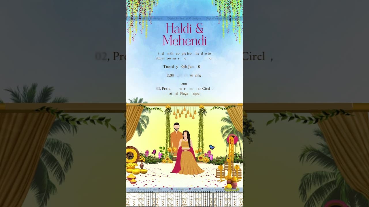 Wedding Invitation card (SKU Code: DWC023)