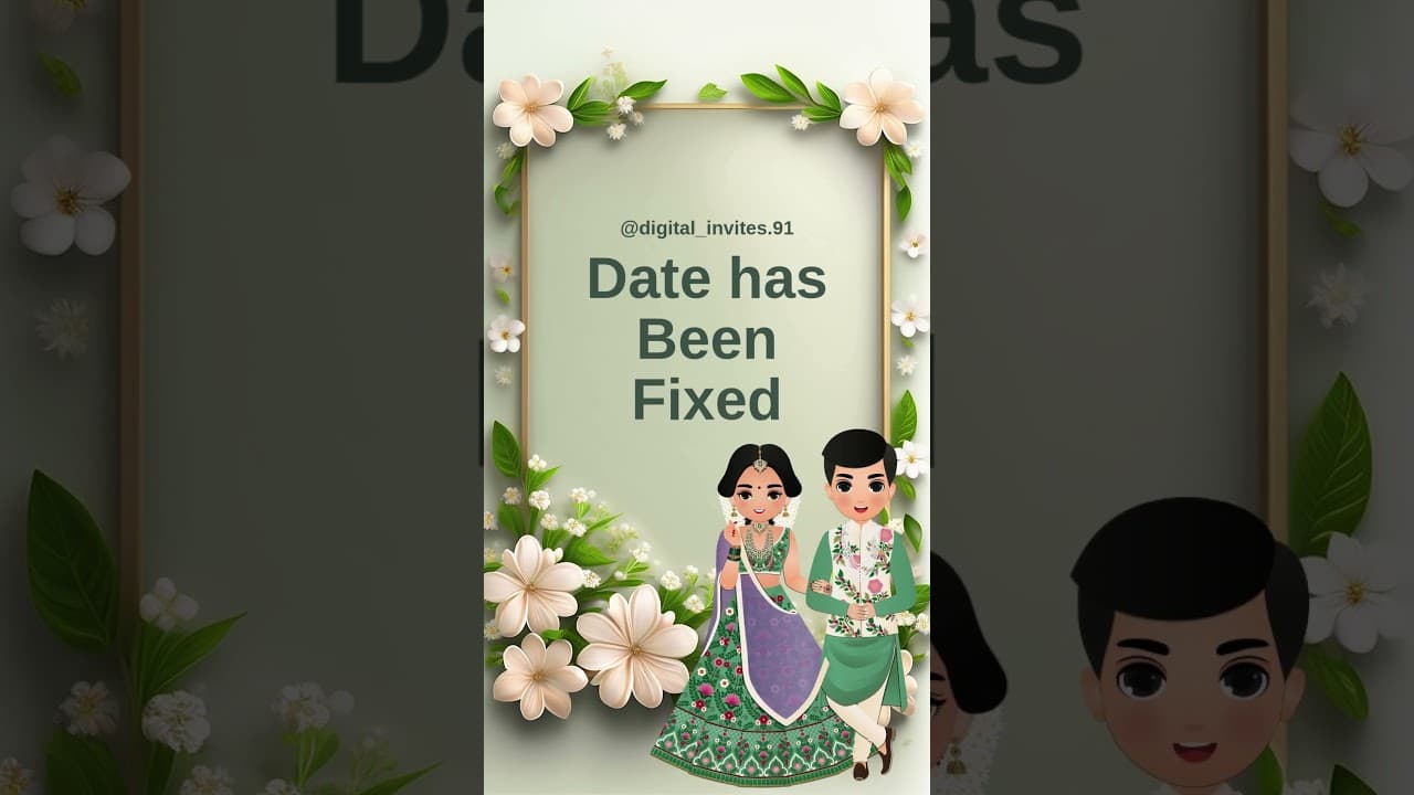 Save the date Beautiful invitation (SKU Code: DW011)