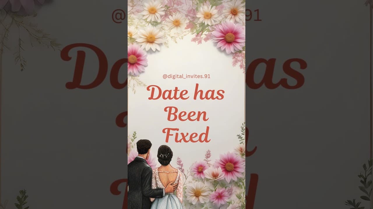 Save the date Beautiful invitation (SKU Code: DW010)