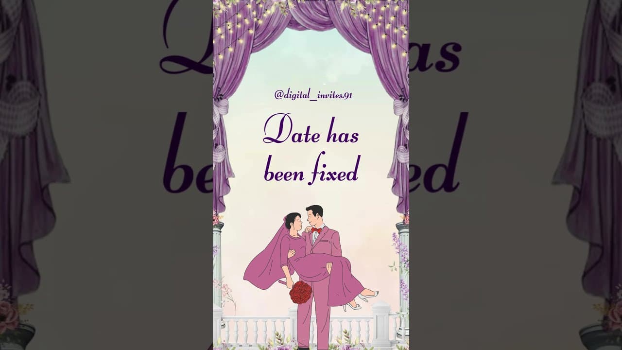 Save the date Beautiful invitation (SKU Code: DW016)