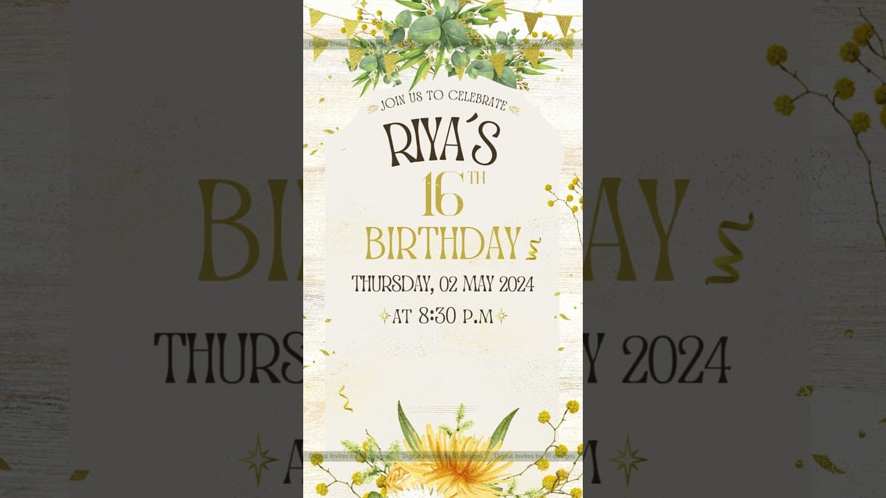 Beautiful Birthday Invitation Cards ( SKU Code: DBC009)