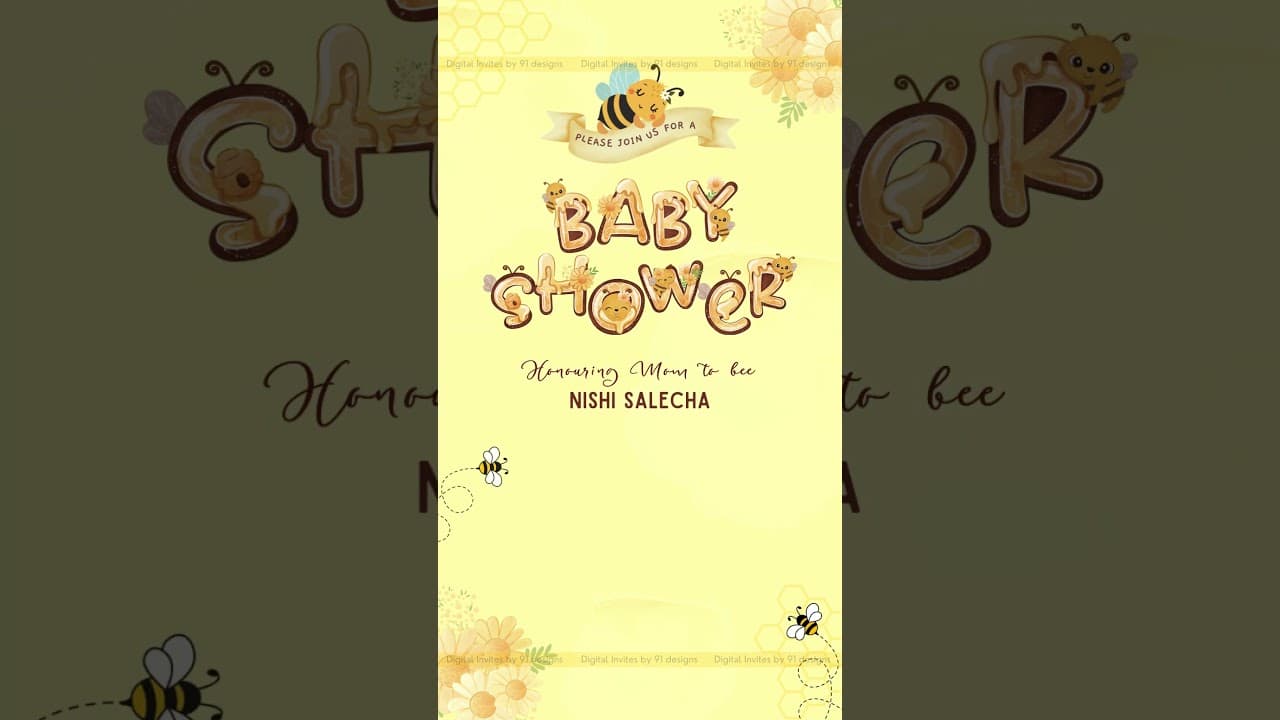 Baby shower digital invitation card (SKU Code: DBS017)