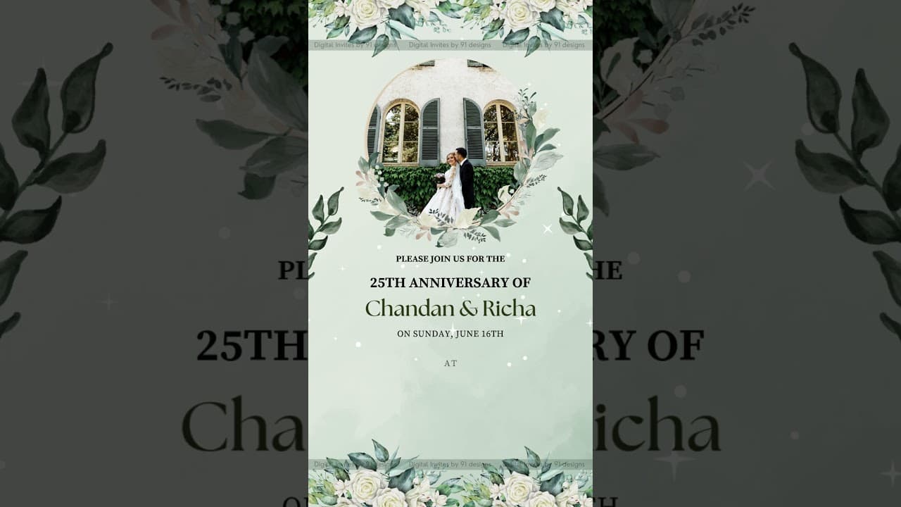 25th Anniversary invitation (SKU Code: DAC002)