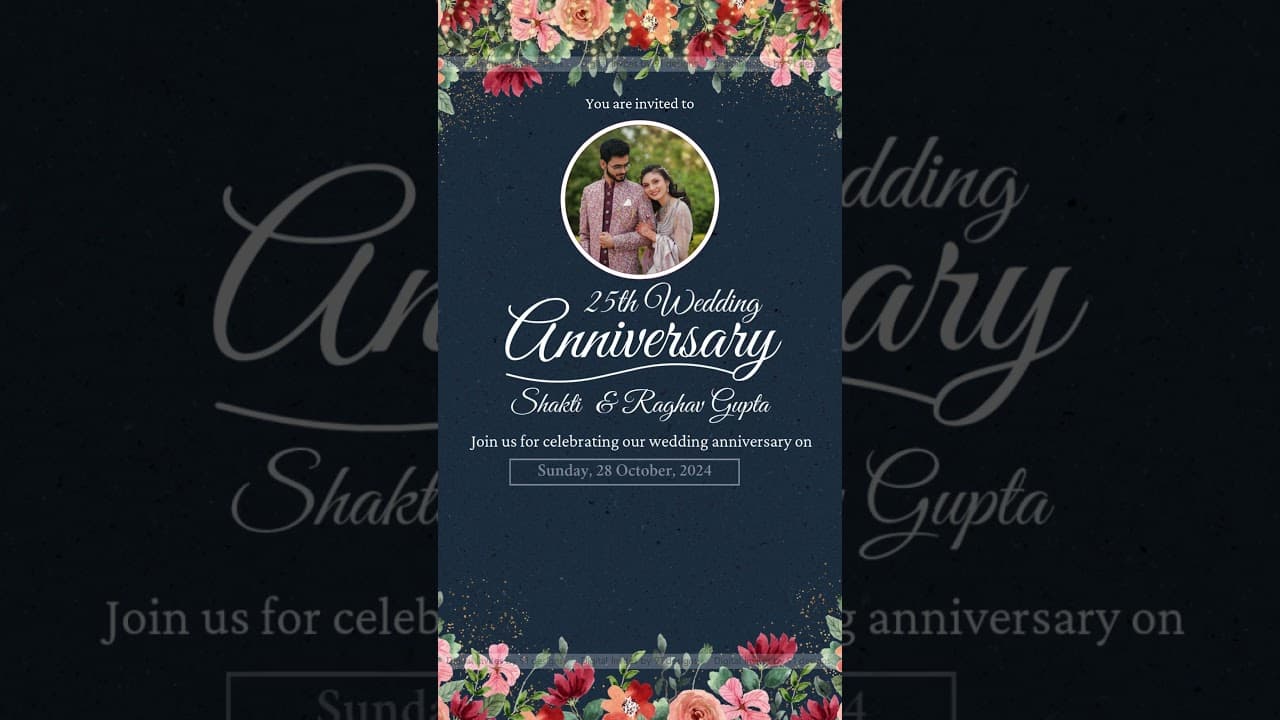 25th Anniversary invitation (SKU Code: DAC004)