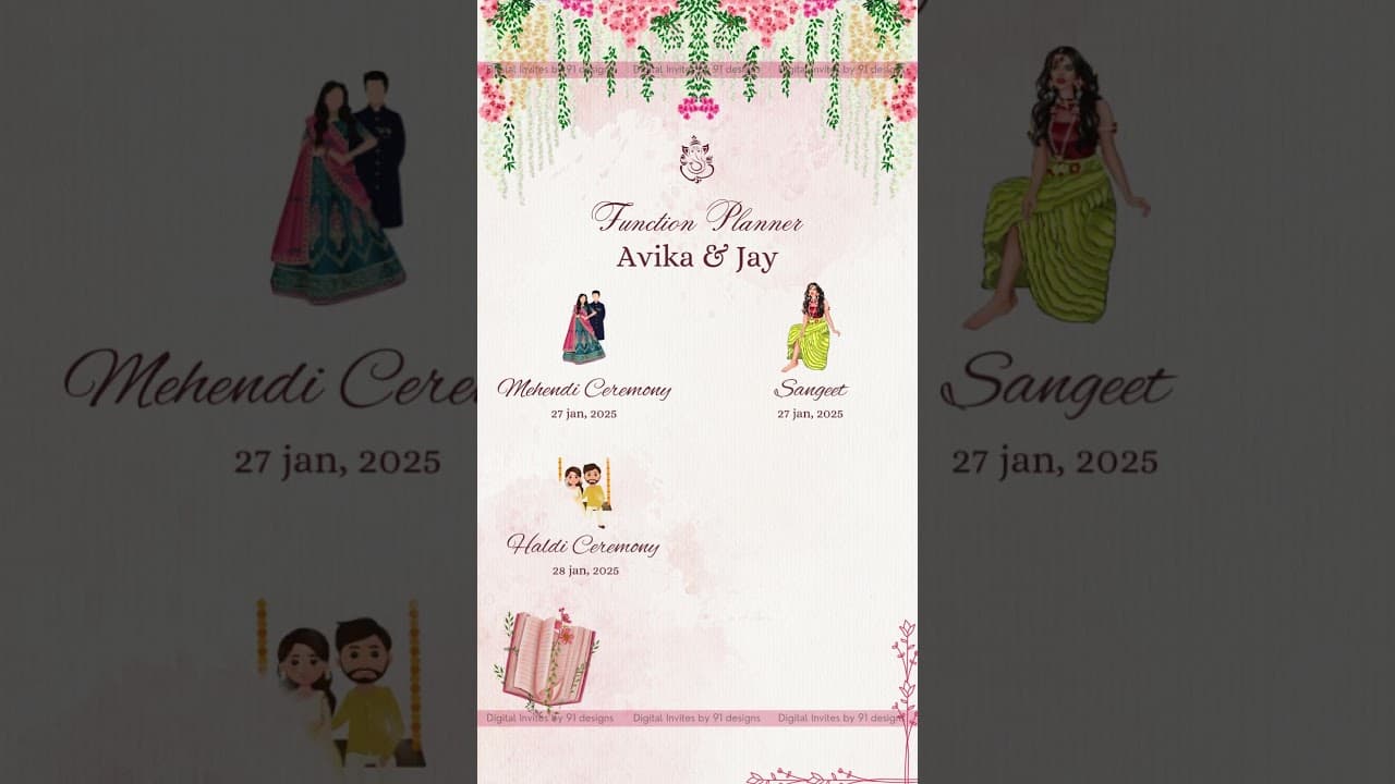 Save the date Beautiful invitation (SKU Code: DW021)