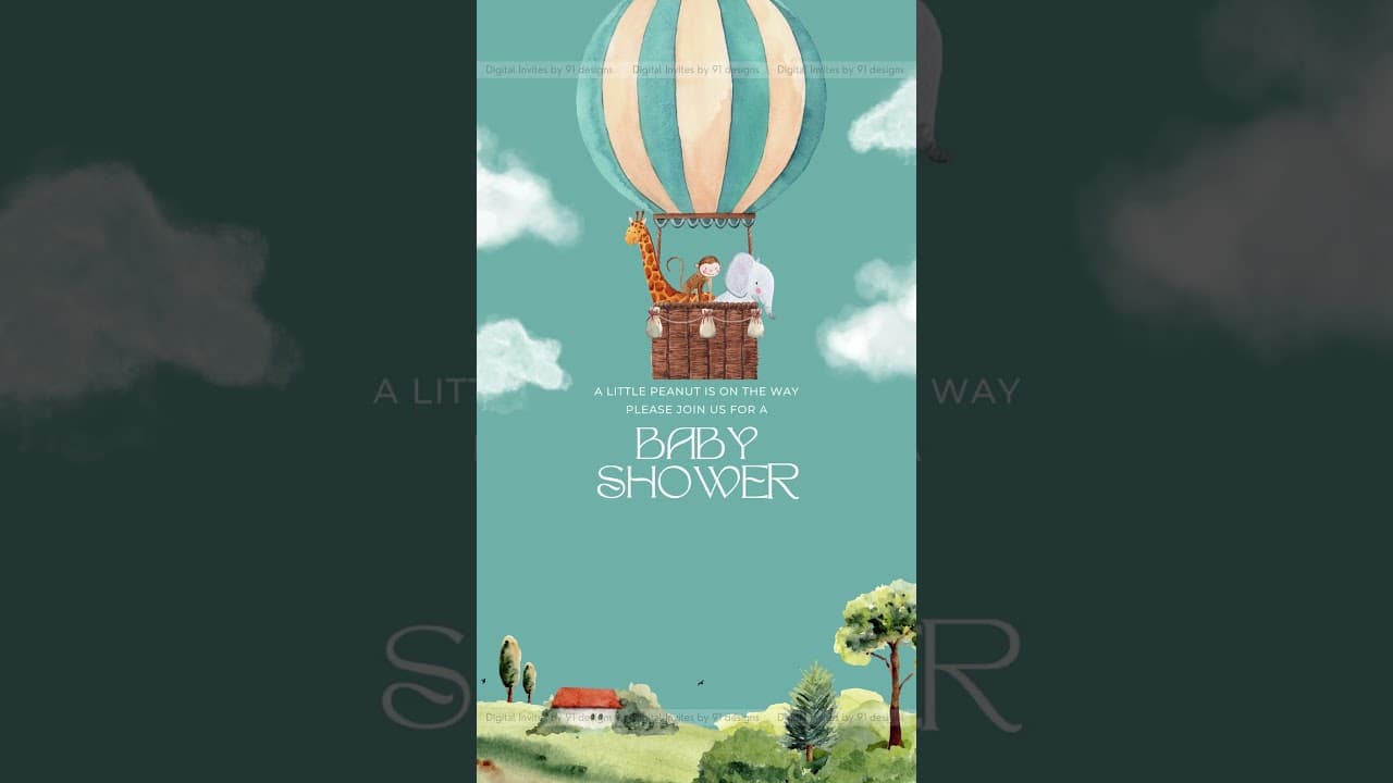 Baby shower digital invitation card (SKU Code: DBS004)