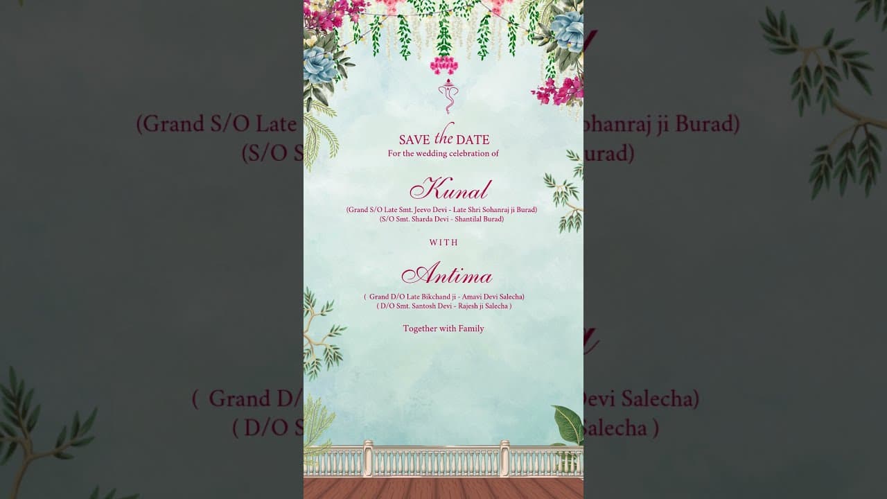 Wedding invitation (DWC014) #partyplanning #digitalinvite #wedding