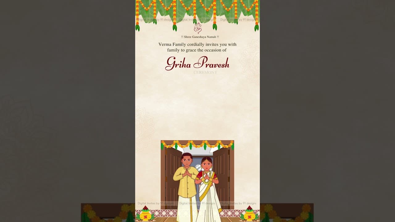 Griha Pravesh stunning cards (SKU Code: DGP006)