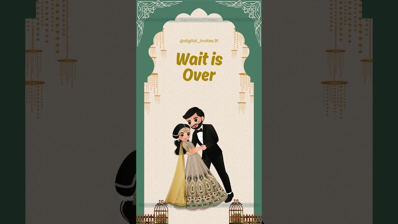 Save the date Beautiful invitation (SKU Code: DW001)