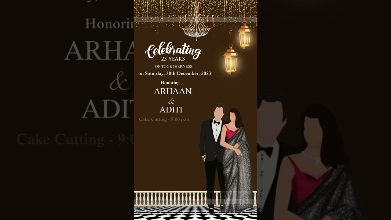25th Anniversary invitation (SKU Code: DAC008)