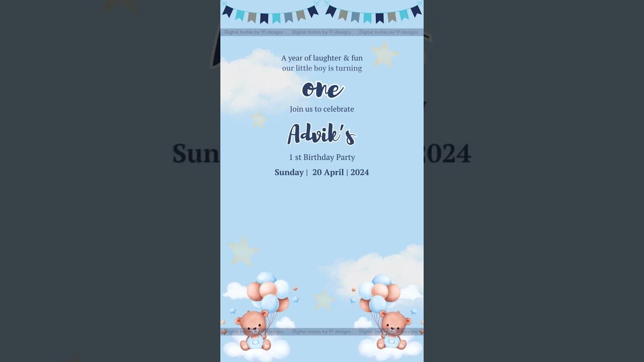 Beautiful Birthday Invitation Cards ( SKU Code: DBC017)